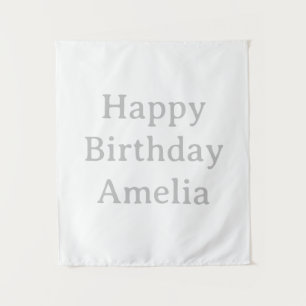 Personalisiertes Geburtstagsbanner mit individuell Wandteppich