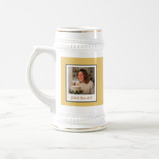 personalisiertes Geburtstagsfoto-Trinkgeschirr, Ei Bierglas