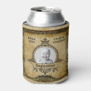 Personalisiertes Geburtstagsfoto Vintages Retro Dosenkühler