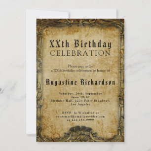 Personalisiertes Geburtstagsfoto Vintages Retro Einladung