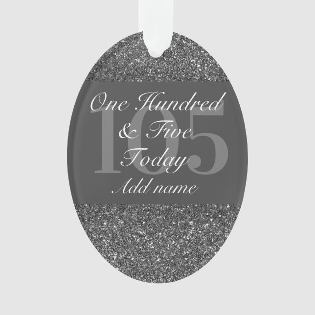 Personalisiertes Geburtstagsgeschenk 105. Ornament (Vorderseite)