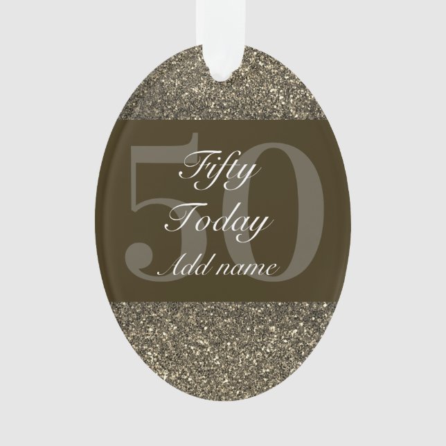 Personalisiertes Geburtstagsgeschenk 50. Ornament (Vorderseite)