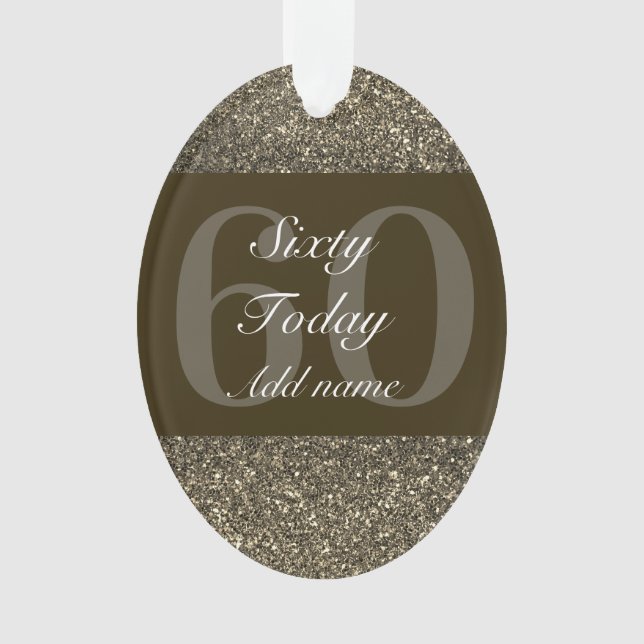 Personalisiertes Geburtstagsgeschenk 60. Ornament (Vorderseite)