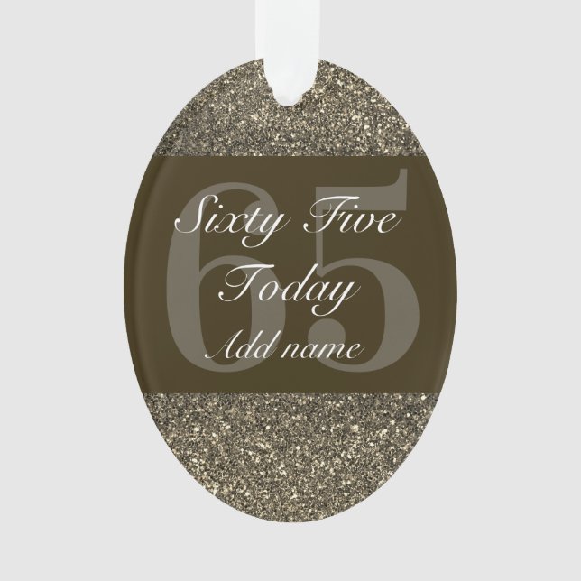 Personalisiertes Geburtstagsgeschenk 65. Ornament (Vorderseite)