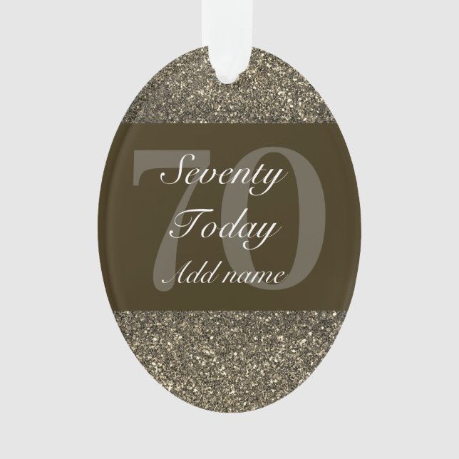Personalisiertes Geburtstagsgeschenk 70. Ornament (Vorderseite)