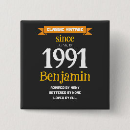 Personalisiertes Geburtstagsgeschenk Button