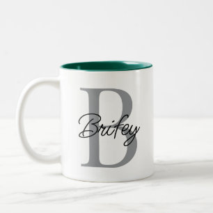 Personalisiertes Geburtstagsgeschenk dezent Initia Zweifarbige Tasse