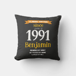 Personalisiertes Geburtstagsgeschenk Kissen