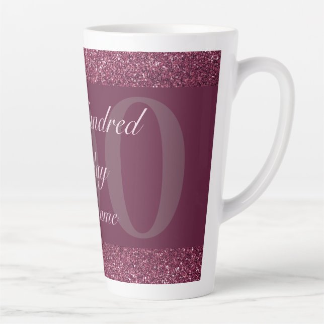 personalisiertes Geburtstagsgeschenk Tasse 100. (Rechts)