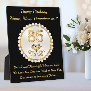 Personalisiertes Geburtstagsgeschenk zum 85., Mama Fotoplatte