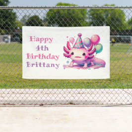 Personalisiertes Geburtstagskind | Anime Axolotl Banner