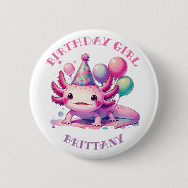 Personalisiertes Geburtstagskind | Anime Axolotl Button