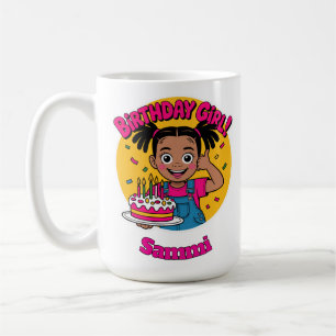 Personalisiertes Geburtstagsmädchen Kaffeetasse