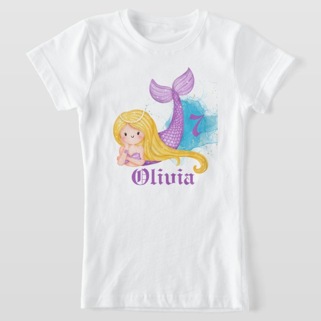 Personalisiertes Geburtstagsmädchen T-Shirt (Ablage )