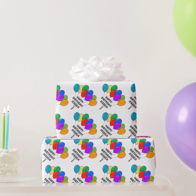 Personalisiertes Geburtstagsverpackungspapier mit  Geschenkpapier (Partygeschenke)
