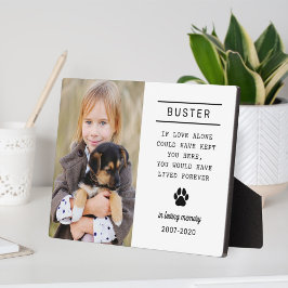 Personalisiertes Gedächtnis für den Hund im Gedäch Fotoplatte