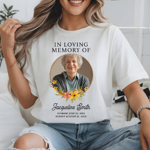 Personalisiertes Gedenken Geschenk Beerdigung RIP T-Shirt