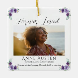 Personalisiertes Gedenkglas-Ornament | Andenken Keramikornament