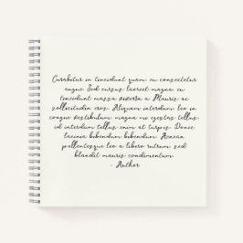 Personalisiertes Gedicht, Liedtext, Zitat Notizbuch