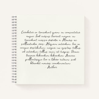 Personalisiertes Gedicht, Liedtext, Zitat Notizbuch