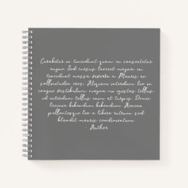 Personalisiertes Gedicht, Liedtext, Zitat Notizbuch