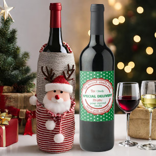 Personalisiertes, geheimes Santa Gift Weinetikett