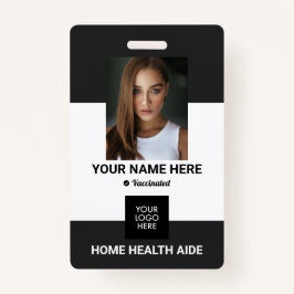 Personalisiertes geimpftes Zuhause Health Aide ID  Ausweis