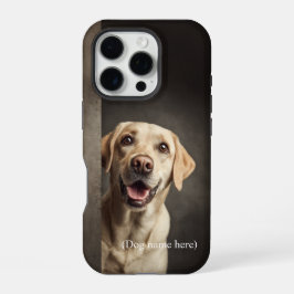 Personalisiertes Gelber Labradors-Porträt iPhone 16 Pro Hülle