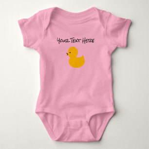 Personalisiertes gelbes Ducky Baby Strampler