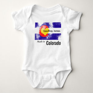 Personalisiertes gemacht in Colorado-T-Shirt Baby Strampler