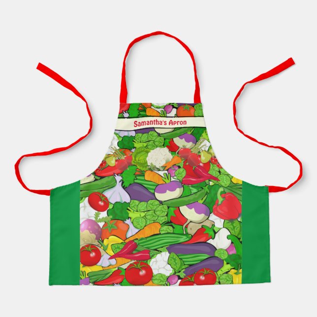 Personalisiertes Gemüse für Kinder Schürze (Vorderseite)