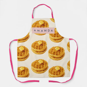 Personalisiertes gemütliches Waffel-Frühstücksmust Schürze
