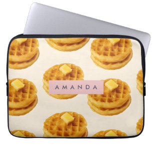 Personalisiertes, gemütliches Waffelfrühstück Laptopschutzhülle