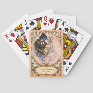 Personalisiertes Genie-Braut-und Bräutigam-Hochzei Spielkarten