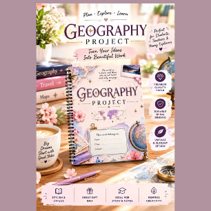 Personalisiertes Geographie-Projekt-Notizbuch Vi Notizbuch