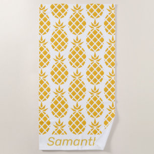 Personalisiertes geometrisches Ananas-Muster Strandtuch