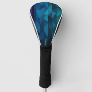 Personalisiertes geometrisches Blau und Aquamarine Golf Headcover