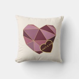 Personalisiertes geometrisches Herz-Kissen Kissen