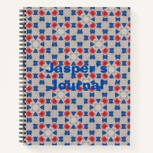 Personalisiertes geometrisches Journal. Geometrisc Notizbuch (Vorderseite)