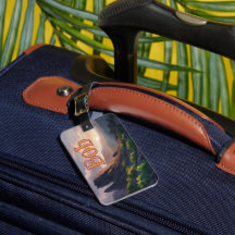 Personalisiertes Gepäckanhänger - Bergblick