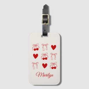 Personalisiertes Gepäckanhänger-Geschenk Kirsche J Gepäckanhänger