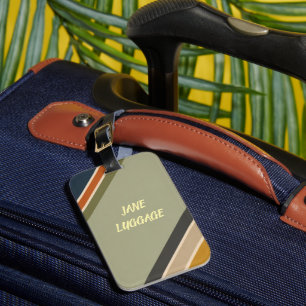 Personalisiertes Gepäckanhänger Modern Retro Minim