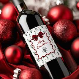 Personalisiertes geschäftliches Weihnachts-Weinfla Weinetikett