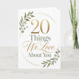 Personalisiertes Geschenk: 20 Dinge, die wir an di Karte