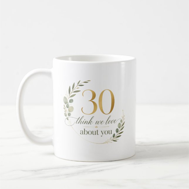 Personalisiertes Geschenk - 30 Dinge, die wir an d Kaffeetasse (Links)