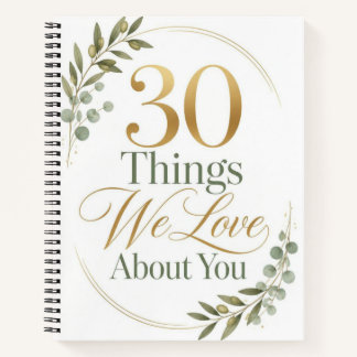 Personalisiertes Geschenk: 30 Dinge, die wir an di Notizbuch