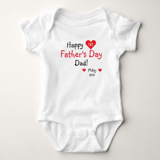 Personalisiertes Geschenk des ersten Vaters aus de Baby Strampler