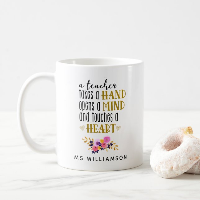 Personalisiertes Geschenk des Lehrers Kaffeetasse (Mit Donut)