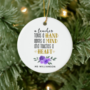 Personalisiertes Geschenk des Lehrers Keramik Ornament