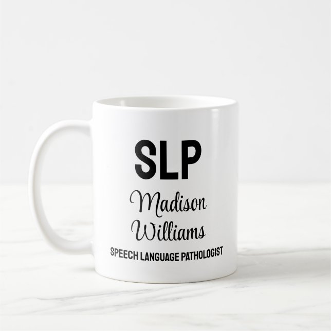 Personalisiertes Geschenk des SprachPathologen Kaffeetasse (Links)